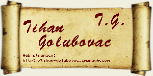 Tihan Golubovac vizit kartica